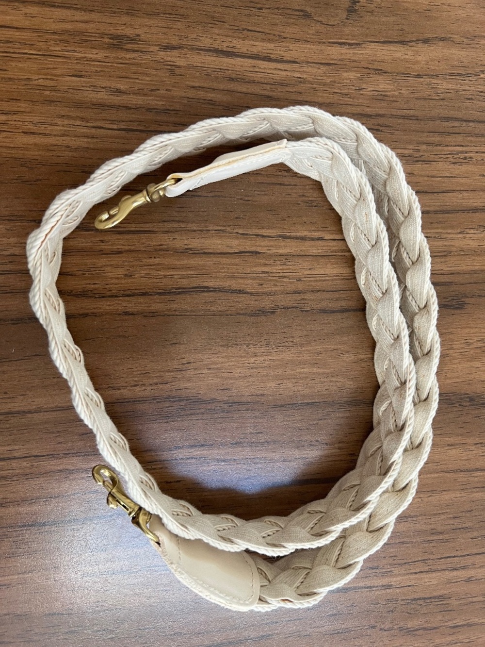 Clare V. Crossbody Strap - Cream Woven